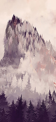 Rolgordijn verduisterend Geschilderde bergen