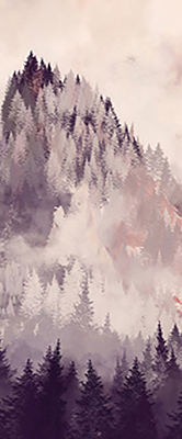 Rolgordijn verduisterend Geschilderde bergen