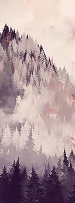 Rolgordijn verduisterend Geschilderde bergen