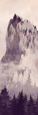 Rolgordijn verduisterend Geschilderde bergen