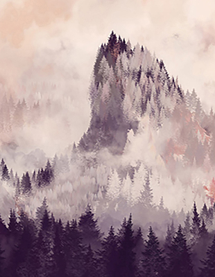 Rolgordijn verduisterend Geschilderde bergen