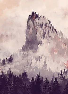 Rolgordijn verduisterend Geschilderde bergen