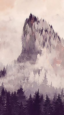 Rolgordijn verduisterend Geschilderde bergen