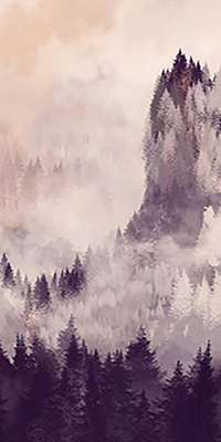 Rolgordijn verduisterend Geschilderde bergen