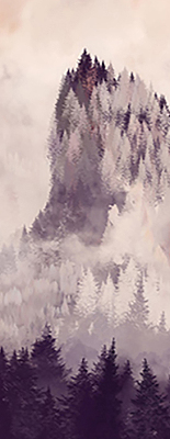 Rolgordijn verduisterend Geschilderde bergen