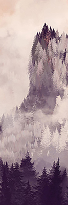 Rolgordijn verduisterend Geschilderde bergen