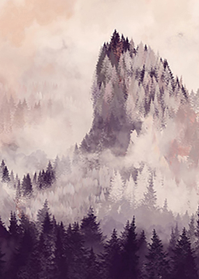 Rolgordijn verduisterend Geschilderde bergen