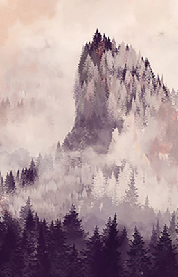 Rolgordijn verduisterend Geschilderde bergen