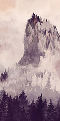 Rolgordijn verduisterend Geschilderde bergen