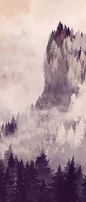 Rolgordijn verduisterend Geschilderde bergen