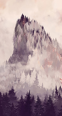 Rolgordijn verduisterend Geschilderde bergen