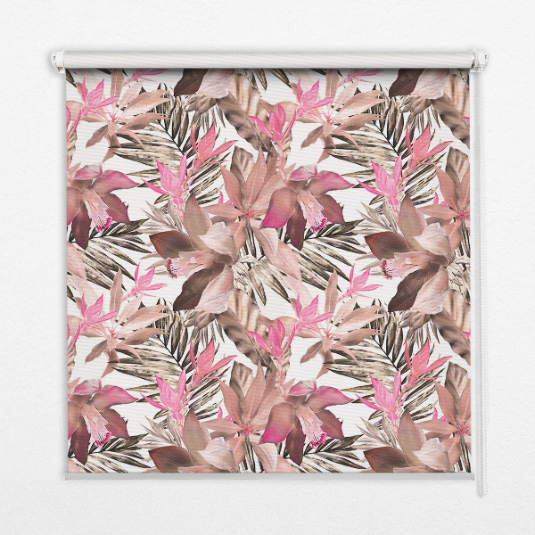 Rolgordijn verduisterend Roze bloemen