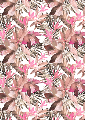 Rolgordijn verduisterend Roze bloemen