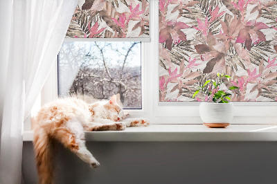 Rolgordijn verduisterend Roze bloemen