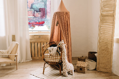 Rolgordijn voor het raam Kleurrijke stad