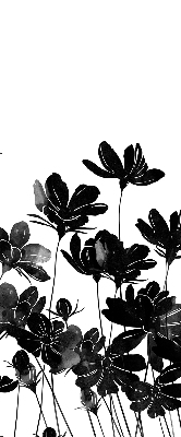 Rolgordijn verduisterend Zwarte bloemen