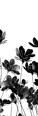 Rolgordijn verduisterend Zwarte bloemen