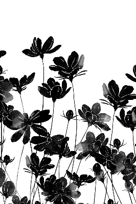 Rolgordijn verduisterend Zwarte bloemen