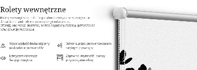 Rolgordijn verduisterend Zwarte bloemen