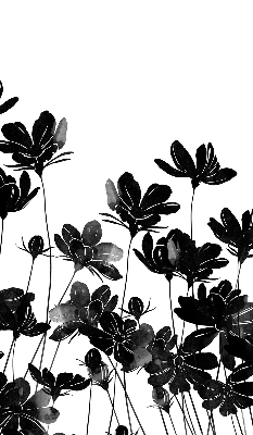 Rolgordijn verduisterend Zwarte bloemen