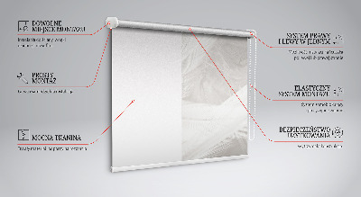 Rolgordijn voor het raam veren