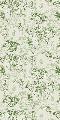 Rolgordijn voor het raam Groene planten