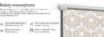 Rolgordijn voor het raam Beige patroon