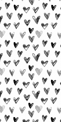 Rolgordijn voor het raam Zwarte harten