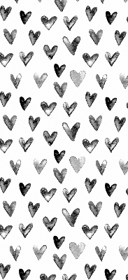 Rolgordijn voor het raam Zwarte harten