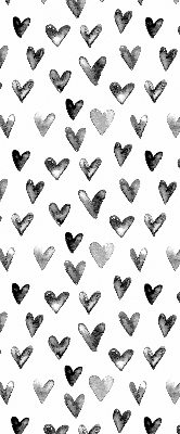 Rolgordijn voor het raam Zwarte harten