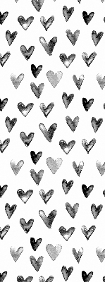 Rolgordijn voor het raam Zwarte harten