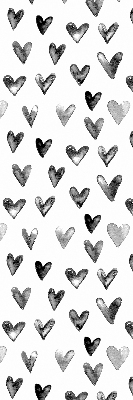 Rolgordijn voor het raam Zwarte harten