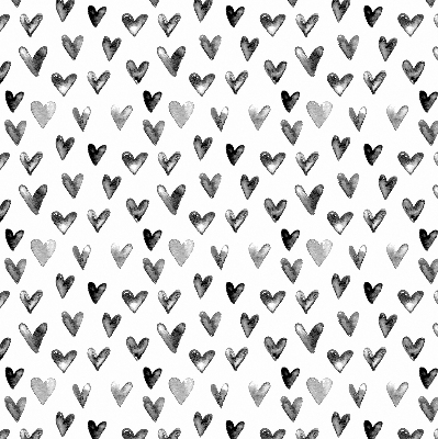 Rolgordijn voor het raam Zwarte harten