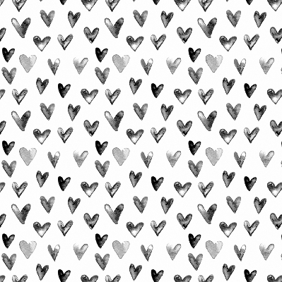 Rolgordijn voor het raam Zwarte harten