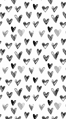 Rolgordijn voor het raam Zwarte harten