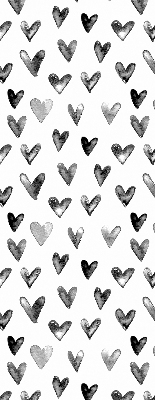 Rolgordijn voor het raam Zwarte harten