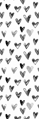 Rolgordijn voor het raam Zwarte harten