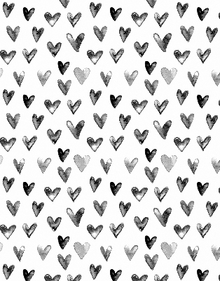 Rolgordijn voor het raam Zwarte harten