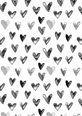 Rolgordijn voor het raam Zwarte harten