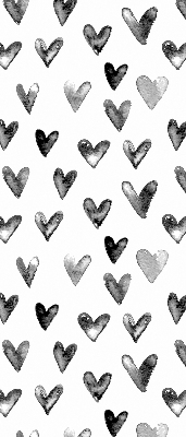 Rolgordijn voor het raam Zwarte harten