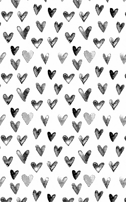 Rolgordijn voor het raam Zwarte harten