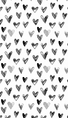 Rolgordijn voor het raam Zwarte harten