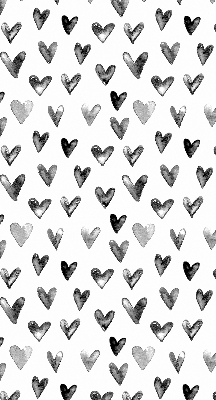 Rolgordijn voor het raam Zwarte harten