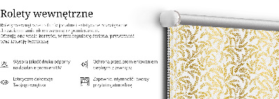 Rolgordijn voor het raam Gouden takken