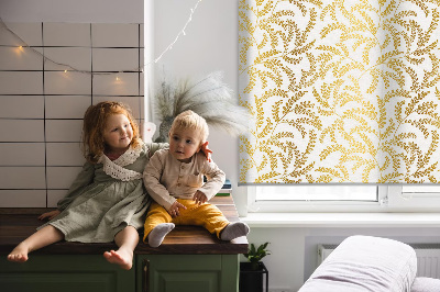 Rolgordijn voor het raam Gouden takken