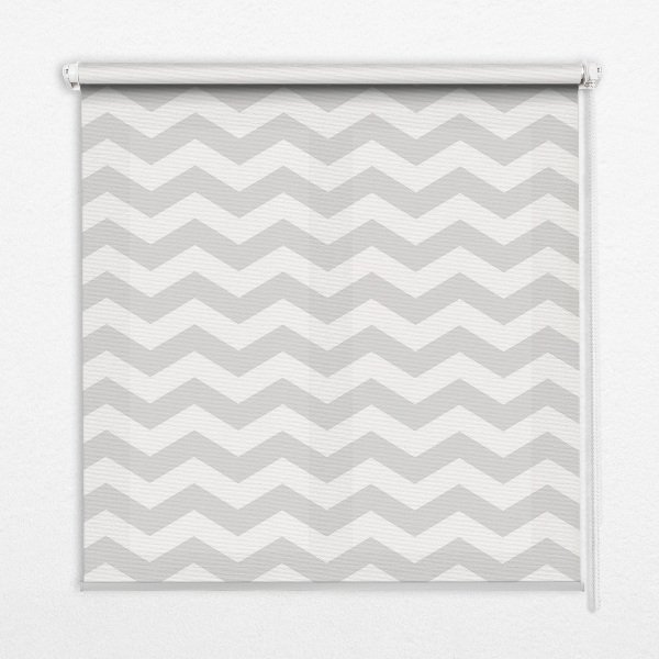 Rolgordijn voor het raam Grijze zigzaglijnen