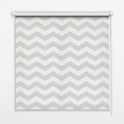 Rolgordijn voor het raam Grijze zigzaglijnen