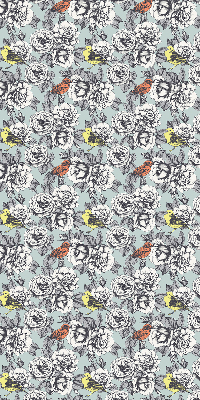 Rolgordijn voor het raam Bloemen