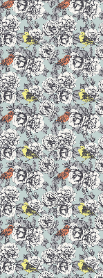 Rolgordijn voor het raam Bloemen