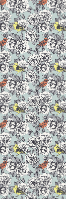 Rolgordijn voor het raam Bloemen